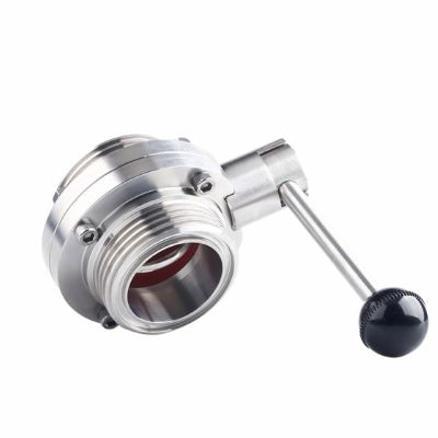 Sanitary ISO T thread male butterfly valve