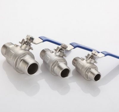 Mini Stainless Steel Double Male Thread Ball Valve