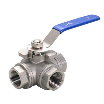 3 way stainless steel Female Thread Ball Valve
